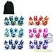 Bescon 6X7 42pcs Polyhedral Dice Set-6 Unique Two-Tone Gemini Polyhedral 7-Die Sets with Pouches for Dungeons and Dragons DND RPG MTG Dice Set of 7 d4 d6 d8 d10 d12 d20 d%