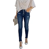 DGRPI Women's Boyfriend Skinny Jeans Ripped Distressed Stretchy Denim Pants