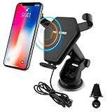 Wireless Car Charger, Anderw Qi Fast Wireless Charging Car Mount Gravity Linkage Air Vent Phone Holder for iPhone X/8/8 Plus, Samsung Galaxy Note 8/5,S8+,S7,S6 Edge+,Compatible with All Qi-Enabled