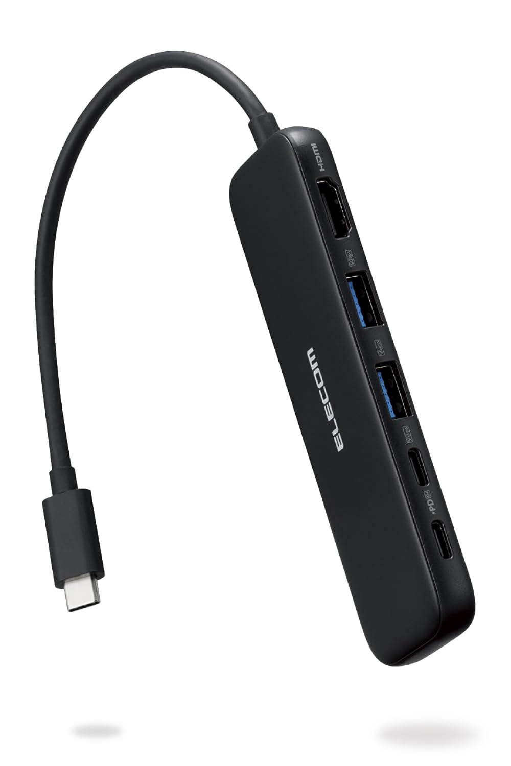 エレコム USB-C ハブ ドッキングステーション 5in1 100W PD対応 HDMI 4K30Hz 高速データ転送 5Gbps ブラック DST-W01