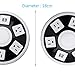 FlePow UFO Shape USB Power Strip 5AC Plugs and 2 USB 110V-250V 10A-13A 2500W-3000W Overload Protection 1A/2.1A(total 3.1A) 5V USB Interface Charge Power Surge Protector Usb Outlet Power Strips