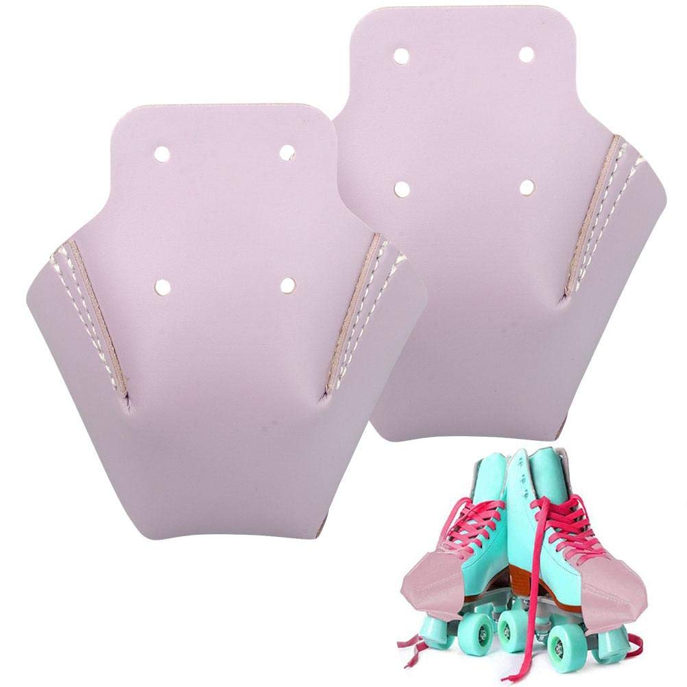 Kagodri Roller Skate Toe Protective Cover, 1 Pair of Artificial Leather Toe Guards, Roller Skate Protectors, Leather Protective Pads