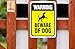 Warning Beware of Dog Sign, Dog Warning Sign, 10x14 Inches, Rust Free .040 Aluminum, Fade Resistant, Made in USA