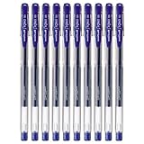 Uni-ball Signo Dx Um-100 Gel Ink Pen - 0.5 Mm - 10 Pcs - Uni Mitsubishi Pencil(Blue)