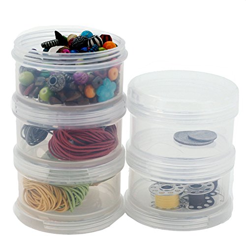 Containers Storage Small Impact Resistant Stackable Clear 5 For Beads Crafts Findings Small Items 2.50