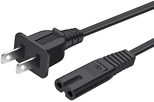Power Cord Replacement Compatible with Sony Playstation3 PS3, Playstation4 PS4, Playstation2 PS2 Slim Edition Game Console, P