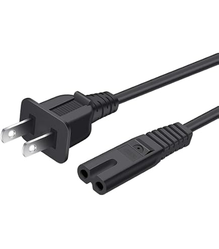 Amazon.com: DIGITMON Replacement 4FT US 2Prong AC Power Cord Cable