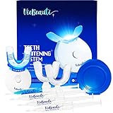 VieBeauti Teeth Whitening Kit with LED Light, Best Home HISMILE System, 3X5 mL Whitening Gel Syringes, 3 mL Desensitizing Gel, 2 Precision Whitening Mouth Tray (VB-WTS1)