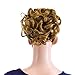 SWACC Short Messy Curly Dish Hair Bun Extension Easy Stretch hair Combs Clip in Ponytail Extension Scrunchie Chignon Tray Ponytail Hairpieces (Strawberry Blonde-27#)