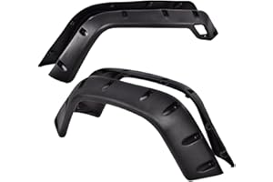 G-PLUS NEW 6Pcs Compatible For Jeep Wrangler TJ 6" Wide 97-06 Pocket Extended Fender Flares Kit Black