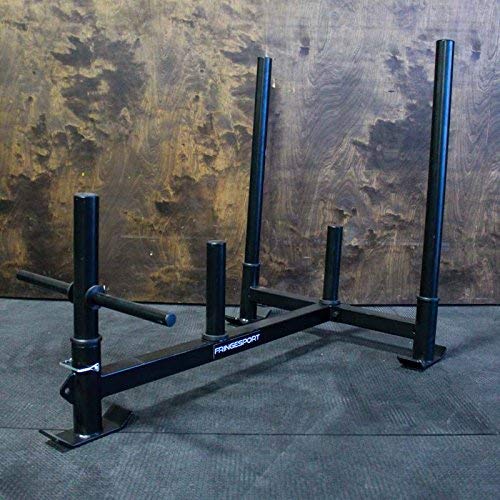 Econ"Prowler" Weighted Push Sled/Add Plates for More Resistance/CrossFit, Resistance, Strength & Conditioning Equipment/Easy Assembly and Storage with Detachable Handles