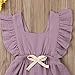 ITFABS Newborn Baby Girl Romper Bodysuits Cotton Flutter Sleeve One-piece Romper Outfits Clothes (Light Purple,0-6 months)