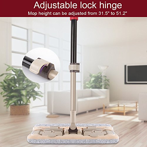 image for Elvoes Microfiber Flat Mop Professional 360 Degree Hardwood Floor Mop 