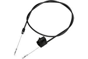 1 Pack Throttle Pull Cable Replacement, Compatible with Craftsman Lawn Mower Engine Zone Control, Stainless Steel, Black