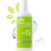 Natural Tone Organic Skincare SPF15 Broad Spectrum Sunscreen, 4 oz | Soothing &amp; Hydrating Mineral Sunscreen. Natural with Organic Ingredients. Vegan, Reef Friendly, Water-Resistant.