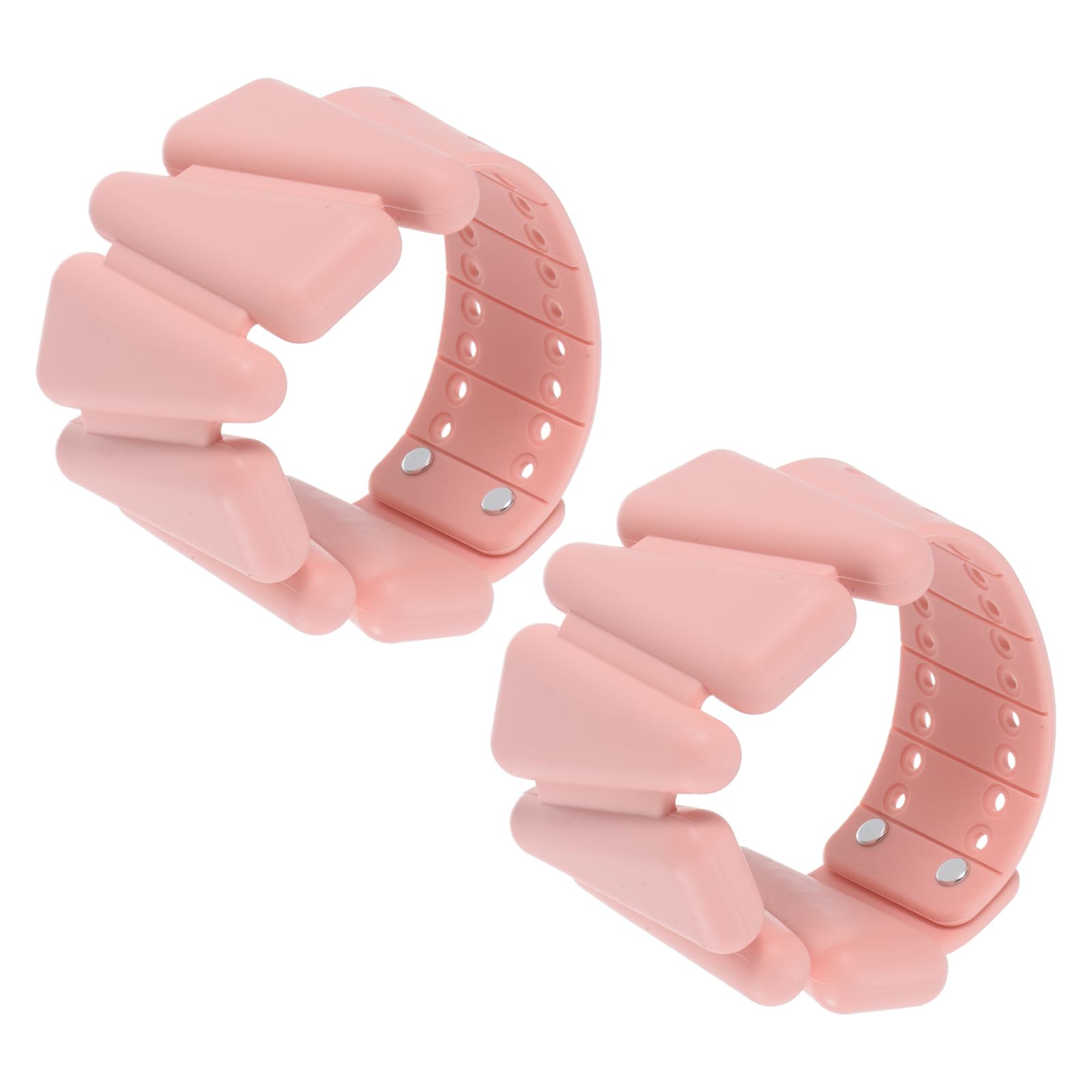PATIKIL Adjustable Wrist Weights Set of 2, 2Lbs Total (1lb Each) Silicone Ankle Walking Weights for Women Men Bracelets for Training Yoga Jogging Aerobics, Light Pink