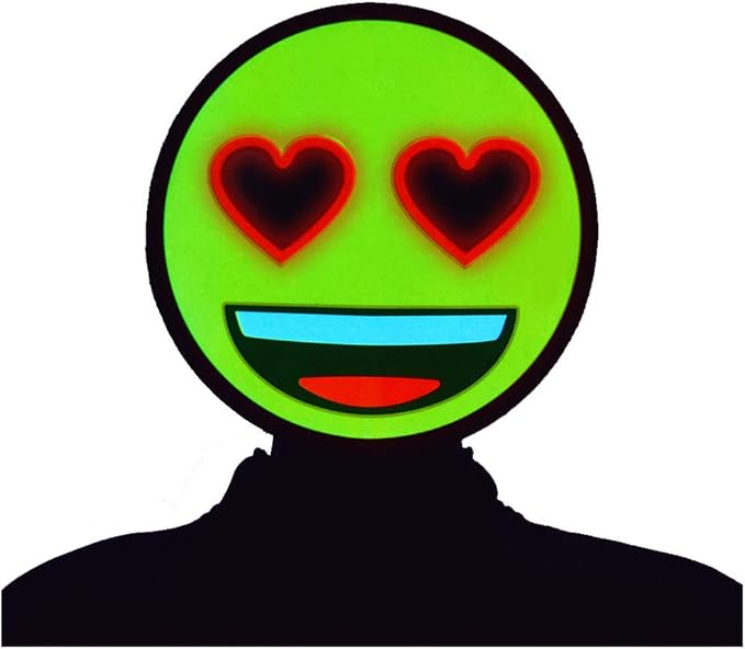 GlowCity LightUp Emoji Mask Brighter Than LED, Flash