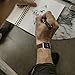 Apple Watch Band 42mm, Camyse Genuine Leather iwatch Strap Replacement Band with Stainless Metal Buckle for Apple Watch Series 3 Series 2 Series 1 Sport and Edition - Dark Brown