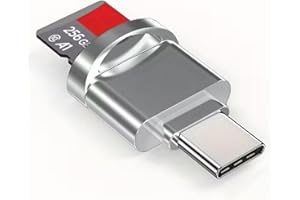 Multi-Function TF and SD Card Reader - USB-C & USB Adapter - Sliver - Compatible with Laptops, MacBook, Samsung Galaxy, 15 Pr