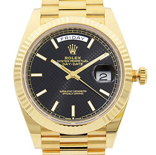 Rolex-Day-Date-Automatic-Black-Diagonal-Motif-Dial-Mens-Watch-228238BKDMSP