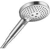 hansgrohe Raindance Select S Low Flow 5-inch Handheld Shower Head Modern 3 -Spray PowderRain, Rain, Whirl 26036001