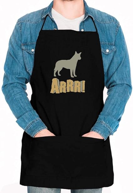 Amazon.com: Idakoos Australian Cattle Dog ARRRRR!!! Apron ...