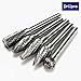 Drillpro 5pcs x 1/4'' Head Tungsten Carbide Rotary Point Burrs Die Grinder 6mm Shank Cutter