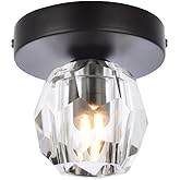 Elegant Lighting Contemporary Eren Flush Mount with 1 Light Ceiling Fixture for Living Room, Kitchen, Bedroom & Hallway, Blac