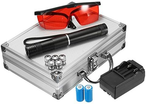 High Power Laser Pointer Pen Adjustable Burning Match (Powerful Blue)