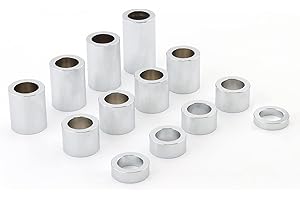 JIATABAN 13 Pcs Wheel Axle Spacer Kit 3/4" (0.75) ID 1-1/8" (1.125) OD Aluminum Fit For Harley Motorcycle Custom Cruiser Bobber Chopper Cafe Racer