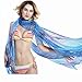 Beach Cover up Swimsuit Cover up Sexy Sassy Hawaiian Summer Bikini Swimsuit Swimwear Dress For Women (Blue Floral)