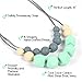 Silicone Teething Necklace - Silicone Beads Teether Necklace Toys - Fun, Colorful and BPA-Free