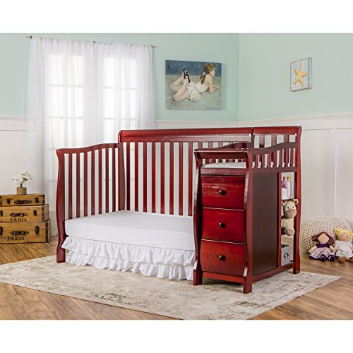 Dream On Me 5in1 Brody Convertible Crib with Changer in Cherry
