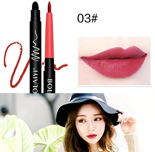 Makeup Loveberry Matte Color Sensational Lipstick, Red Revival Long Lasting Lip Liner (C)