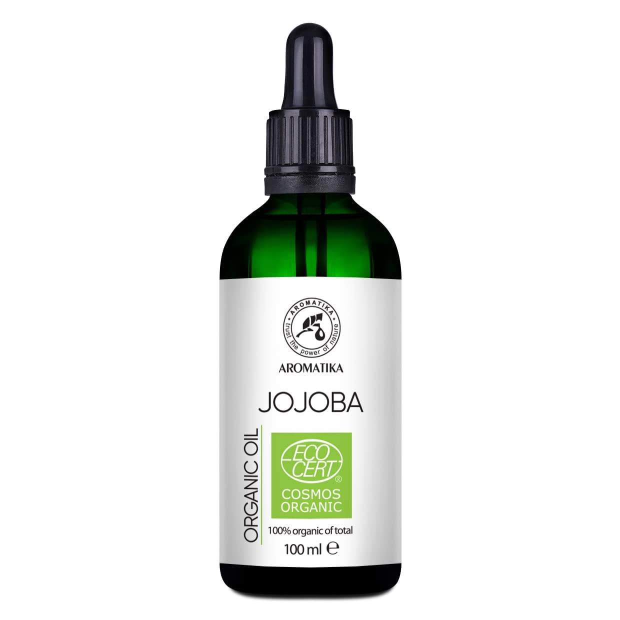 Jojoba Oil Organic 100ml - Simmondsia Chinensis - 100% Pure & Natural - Jojoba Oil - Benefits for Skin - Body - Beauty - Relaxation - Massage - Glass Bottle