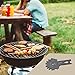 Bchoice Stainless Steel BBQ Grill Scraper Brushes- Grill Grate Scrapers Cleaner Barbecue Non-bristles Grill Brush Perfect BBQ Cleaning Tools - Works with Most Grill Grates, Grey