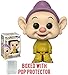Disney: Snow White and The Seven Dwarfs - Dopey Funko Pop! Vinyl Figure (Includes Compatible Pop Box Protector Case)