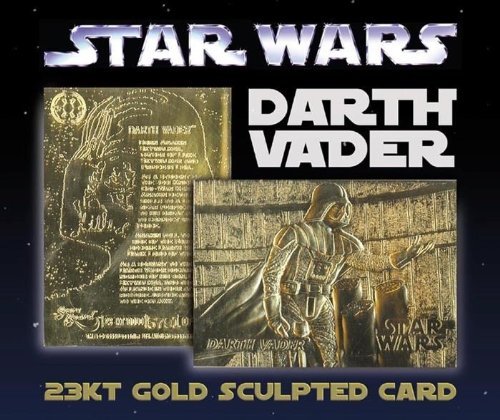 Star Wars DARTH VADER 23KT Gold Card Sculptured NM-MT Limited Edition #/10,000