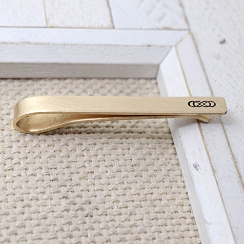 Custom Bronze Tie Bar - Personalized Tie Clip - Necktie Pinch Clip - 8th Anniversary Valentines Gift
