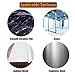JQK Door Stopper, Sound Dampening Door Stop Bumper Wall Protetor with Grey Rubber 2 Pack, Adhesive or Wall Mount Brushed Nickel, Stainless Steel