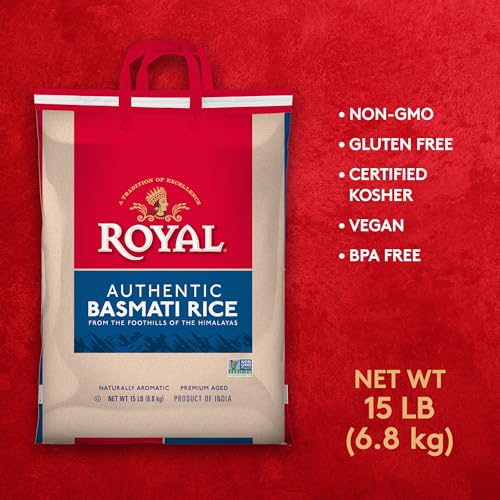 ROYAL NATURALLY AGED AUTHENTIC LONG GRAIN INDIAN WHITE RICE – 15 LB