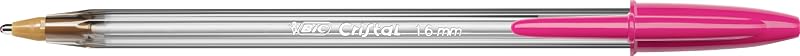 Cristal Multicolour Stylos-Bille Pointe Large (1,6 mm) - Écriture Vive et Colorée - Couleurs Assorties, Pochette Refermable de 20+7