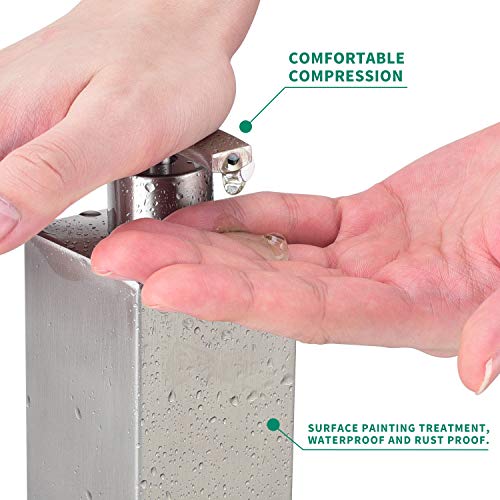 ZeMooon Dish Soap Dispenser for Kitchen - Stainless Steel Hand Liquid Soap Dispenser Pump Bottle for Kitchen or Bathroom Counter Rust Leak Proof (10 Oz/300ML)