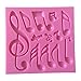 FLY 3PCS Music Note,26 English Letter,0-9 Numbers Shape Silicone Cake Mold,Pink