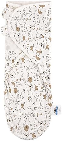 Brooklyn Bamboo | Swaddle Wrap | Adjustable, Easy To Wrap, Soft Baby Blanket | Animal Design | Breathable And Naturally Hypoallergenic For Comfortable And Easy Sleep | Unisex Pattern For Boys And Girl