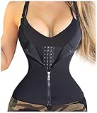 Gotoly Curves Shapers Adjustable Straps Body Shaper Waist Cincher Tank Top (X-Large (FBA), Black(Zip & Hook))