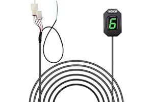 NORXI Motorcycle Gear Indicator for Honda Hornet CBR600F F3 F4 F4i RR CB600F CBF500 VFR800 Fi 900RR 919RR 929RR 954RR Shadow 750 Gear Display 1-6(Green with Holder)