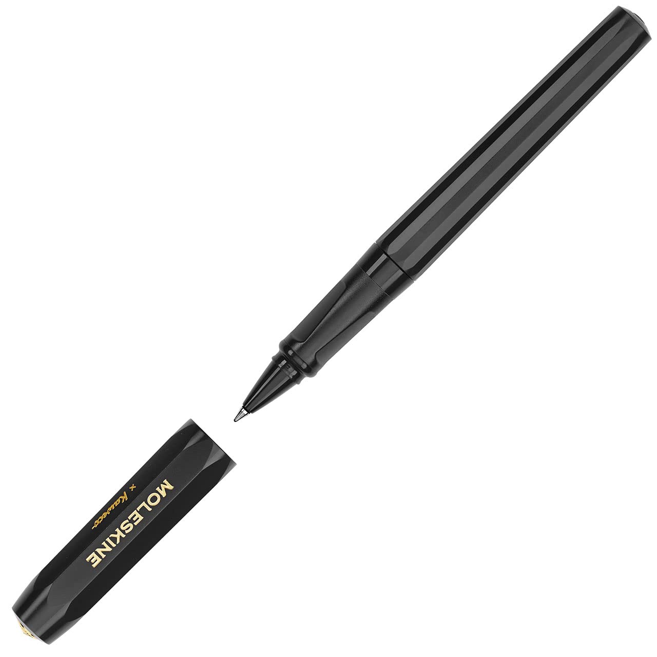 Moleskine x Kaweco Rollerball Refillable Pen in ABS plastic for Writers, Note-takers, Refill 0.7 mm with Black Ink Included, Color Black