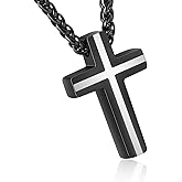 Dletay Cremation Urn Necklace for Ashes Cross Cremation Jewelry Stainless Steel Ashes Necklace for Women Men Keepsake Urn Pendant Ashes Holder
