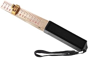 TIIYEE Taper Gauge, Universal Standard Gap Welding Wedge Feeler House Engineering Flatness Shaped Hole Measure Tool Aperture Scale Stepped Pipe Inspection Measuring Ruler for Width Thickness (Accuracy 0.2mm)